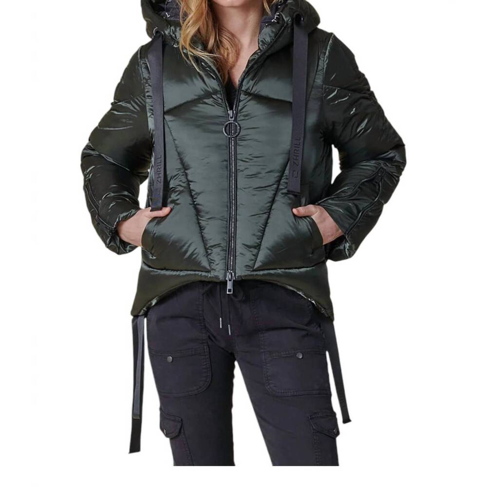NEW ZHRILL lydia puffer jacket in grape leaf